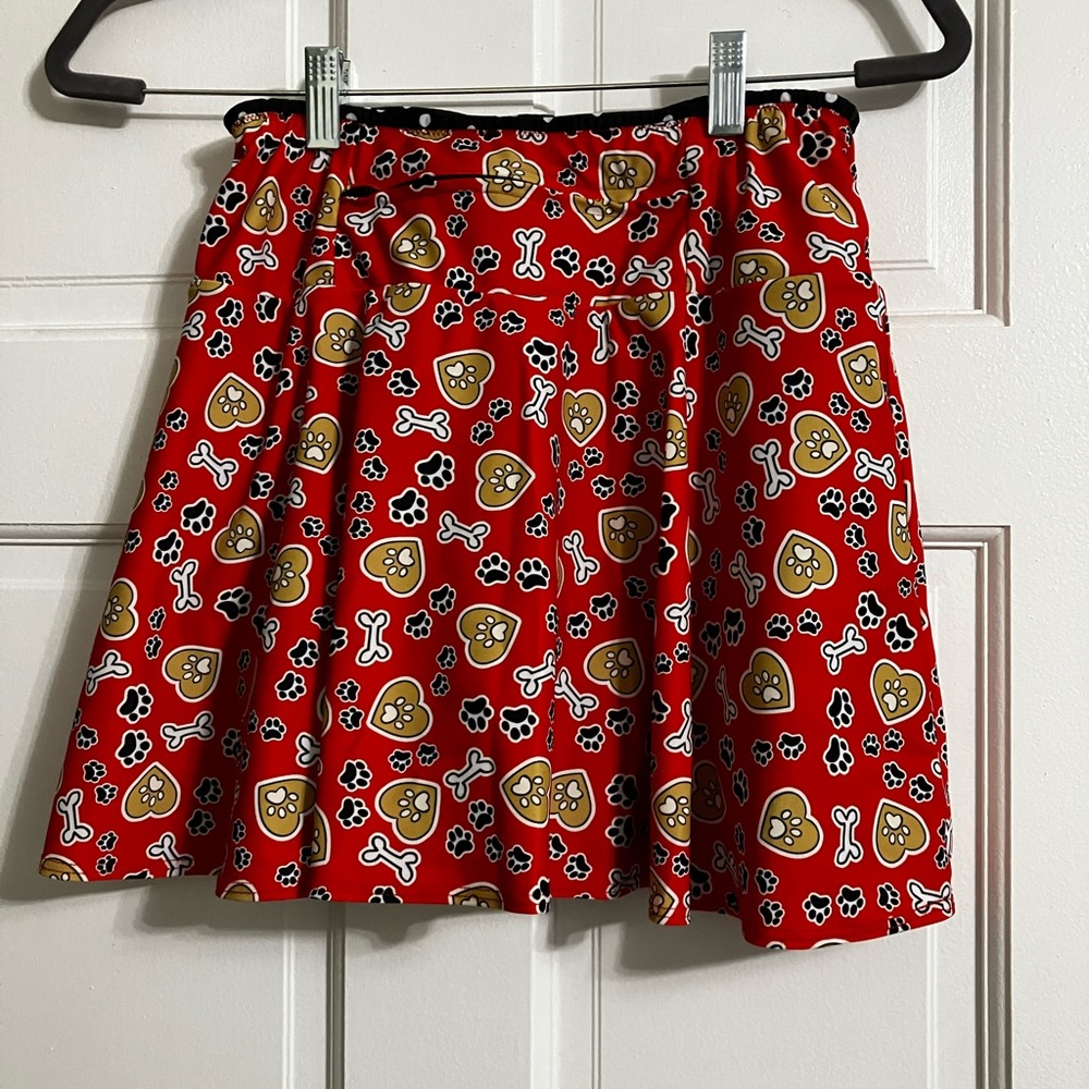 Sparkle Skirt paw print running skirt with shorts w/ pockets